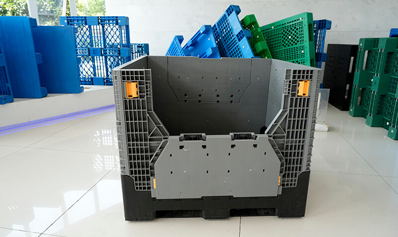  1200×1000×1000mm-Foldable-Pallet-Box-with-Drop-Gates-11